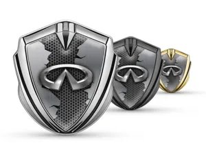 Infiniti Emblem Metall Abzeichen Tuning Look Glänzend Detail